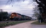 BNSF 7854 at Hebbronville (KCS Laredo Sub)